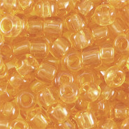Glas rocailles kralen 6/0 (4mm) Transparent marigold orange
